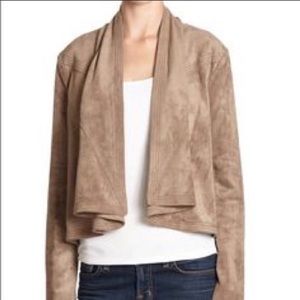 𝅺BCBG MaxAria Faux Suede Drape Jacket Size Med